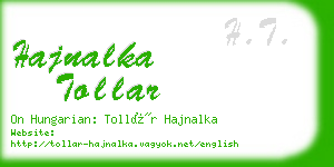 hajnalka tollar business card